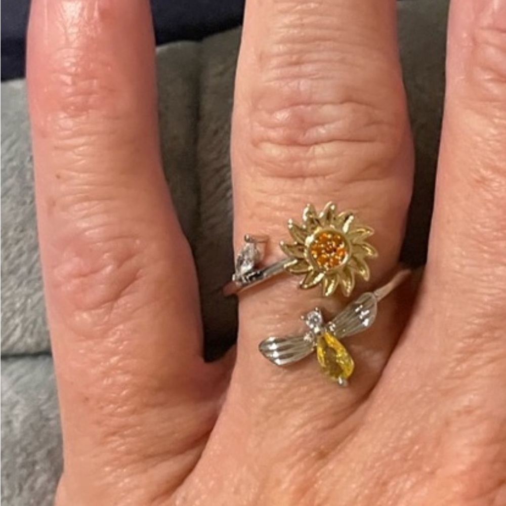 Adjustable Gold And Silver Ring Bundle - image 4